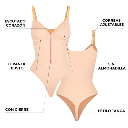 Body Shaper con cierre levanta busto (estilo tanga)